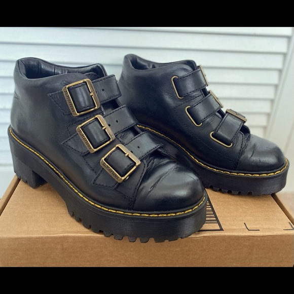 Dr. Martens Shoes - Dr. Martens Coppola | Chunky Platform Buckle Ankle Boots